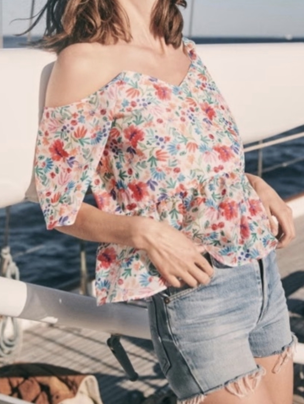 Sezane Andy Silk Vlend Floral Tank 38 NWOT